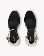Womens_Espadrilles_The Marseille Wedge_Leather Buckle_Noche Black - Women's Wedge Espadrilles - Noche Black - Soludos - 