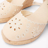Women's Marseille Wedge Espadrille | Eyelet | Oasis White - Womens Espadrilles - Oasis White - Soludos - 