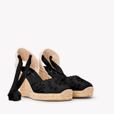Women's Marseille Wedge Espadrille | Eyelet | Noche Black - Women's Espadrilles - Noche Black - Soludos -