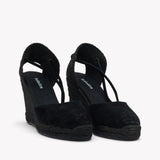Womens_Espadrilles_The Marseille Wedge_Leather Colors_Noche Black - Tonal - Women's Wedge Espadrilles - Noche Black - Tonal - Soludos - 