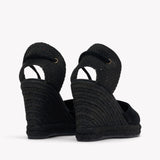 Womens_Espadrilles_The Marseille Wedge_Leather Colors_Noche Black - Tonal - Women's Wedge Espadrilles - Noche Black - Tonal - Soludos - 