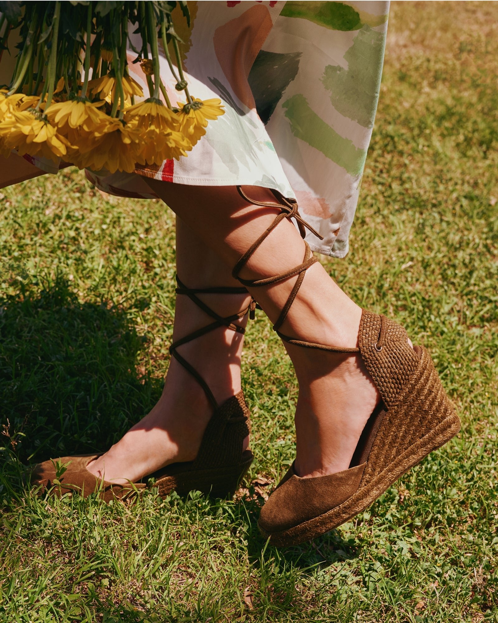 Womens_Espadrilles_The Marseille Wedge_Leather Colors_Oliva Green - Tonal - Women's Wedge Espadrilles - Oliva Green - Tonal - Soludos - 