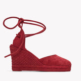 Womens_Espadrilles_The Marseille Wedge_Leather Colors_Arcilla Red - Tonal - Women's Wedge Espadrilles - Arcilla Red - Tonal - Soludos - 