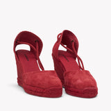Womens_Espadrilles_The Marseille Wedge_Leather Colors_Arcilla Red - Tonal - Women's Wedge Espadrilles - Arcilla Red - Tonal - Soludos - 