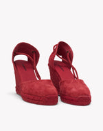 Womens_Espadrilles_The Marseille Wedge_Leather Colors_Arcilla Red - Tonal - Women's Wedge Espadrilles - Arcilla Red - Tonal - Soludos - 