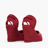 Womens_Espadrilles_The Marseille Wedge_Leather Colors_Arcilla Red - Tonal - Women's Wedge Espadrilles - Arcilla Red - Tonal - Soludos - 