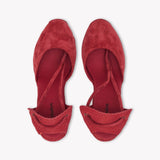 Womens_Espadrilles_The Marseille Wedge_Leather Colors_Arcilla Red - Tonal - Women's Wedge Espadrilles - Arcilla Red - Tonal - Soludos - 