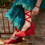 Womens_Espadrilles_The Marseille Wedge_Leather Colors_Flamenco Red - Tonal - Women's Wedge Espadrilles - Flamenco Red - Tonal - Soludos - 