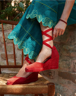 Womens_Espadrilles_The Marseille Wedge_Leather Colors_Flamenco Red - Tonal - Women's Wedge Espadrilles - Flamenco Red - Tonal - Soludos - 