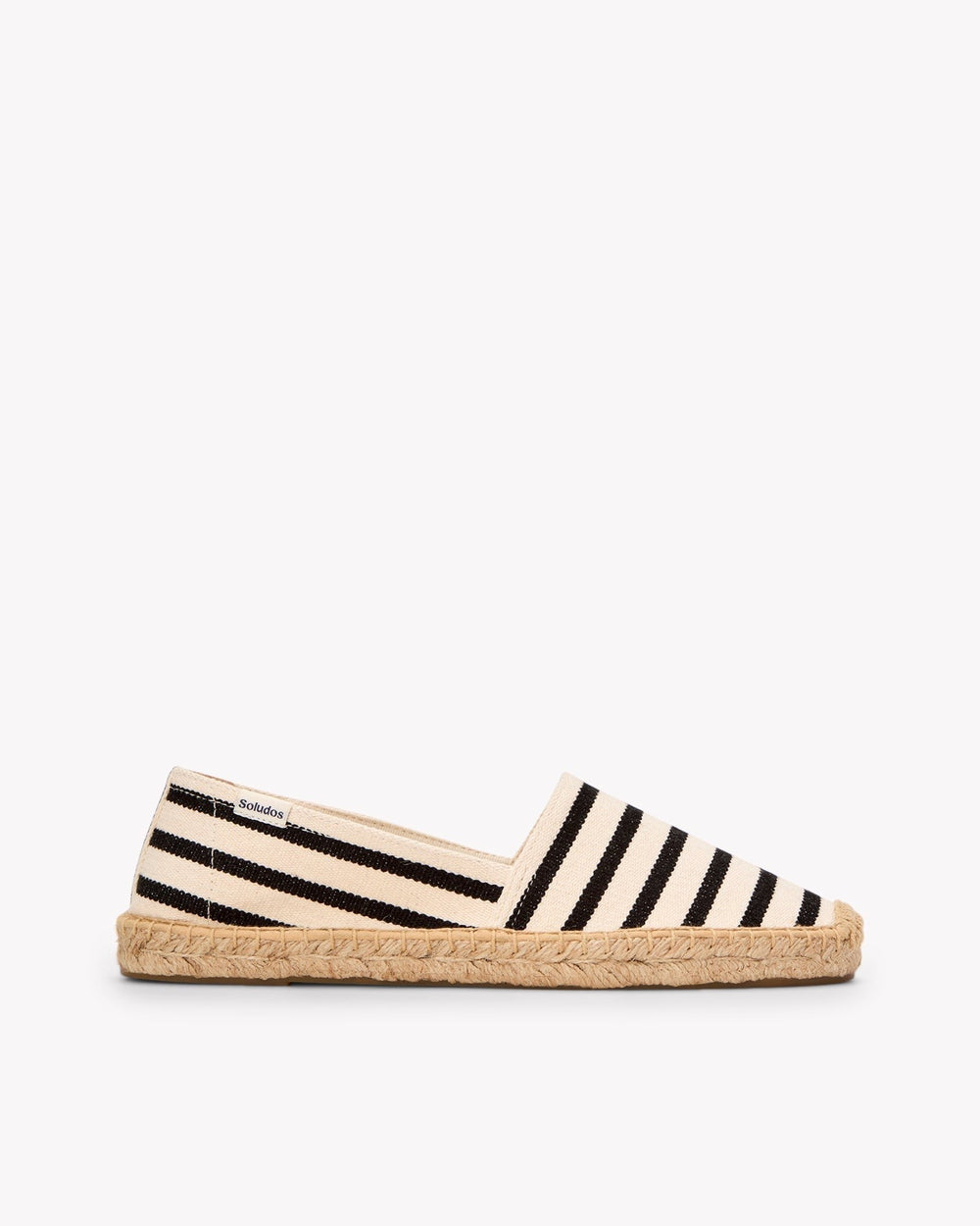 The Original Espadrille - Classic Stripes - Ivory / Black - Women's - Women's Espadrilles - Ivory / Black - Soludos - 