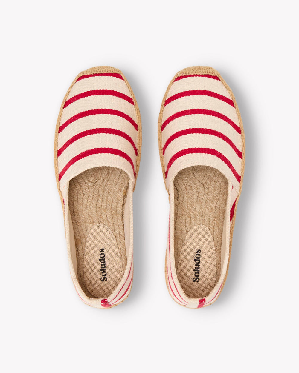 The Original Espadrille - Classic Stripes - Ivory / Red - Women's