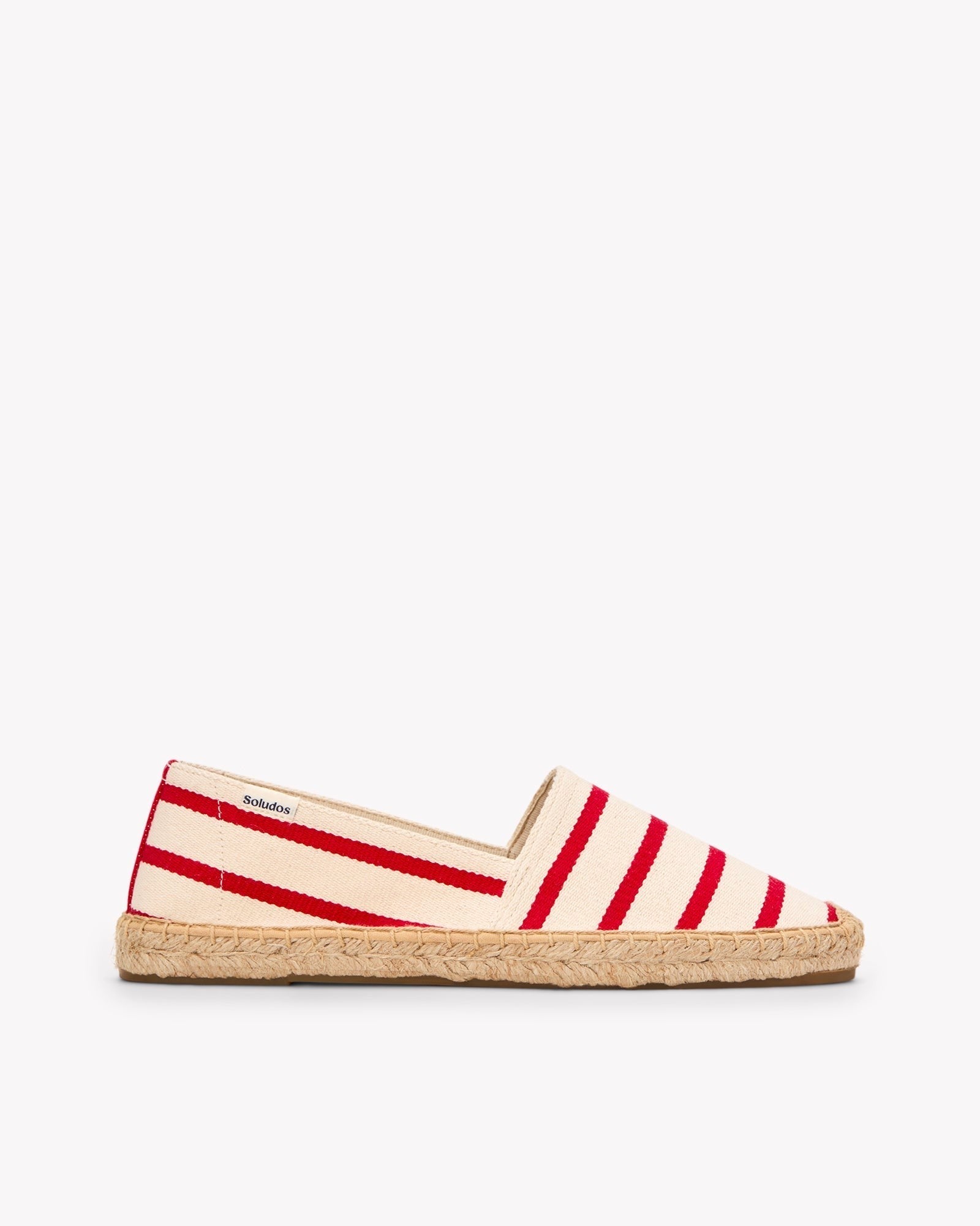 The Original Espadrille - Classic Stripes - Ivory / Red - Women's - Women's Espadrilles - Ivory / Red - Soludos - 