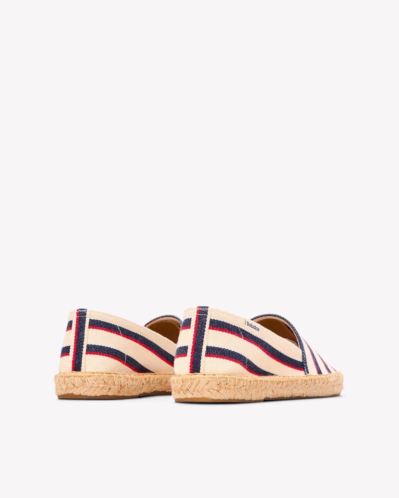 The Original Espadrille - Classic Stripes - Ivory / Navy / Red - Women's - Women's Espadrilles - Ivory / Navy / Red - Soludos - 