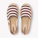 The Original Espadrille - Classic Stripes - Ivory / Navy / Red - Women's - Women's Espadrilles - Ivory / Navy / Red - Soludos - 