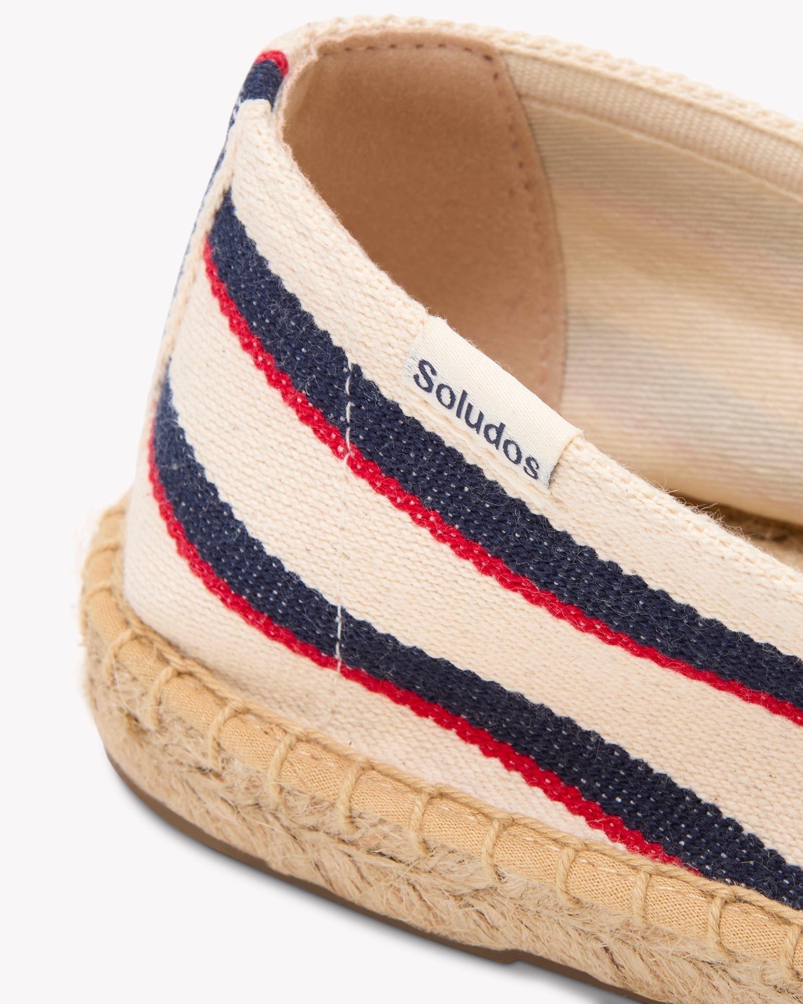 The Original Espadrille - Classic Stripes - Ivory / Navy / Red - Women's - Women's Espadrilles - Ivory / Navy / Red - Soludos - 