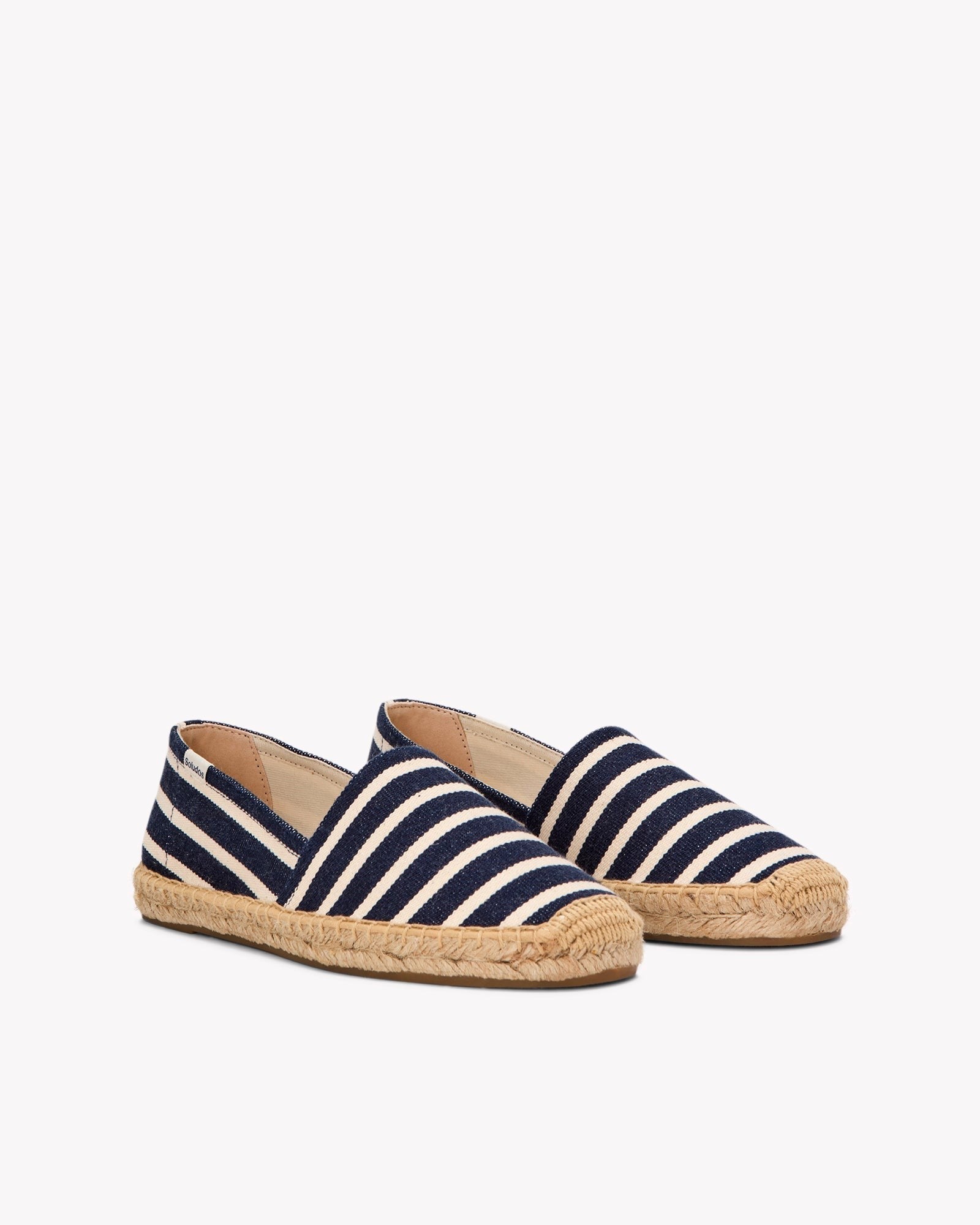The Original Espadrille - Classic Stripes - Navy / Ivory - Women's - Women's Espadrilles - Navy / Ivory - Soludos - 