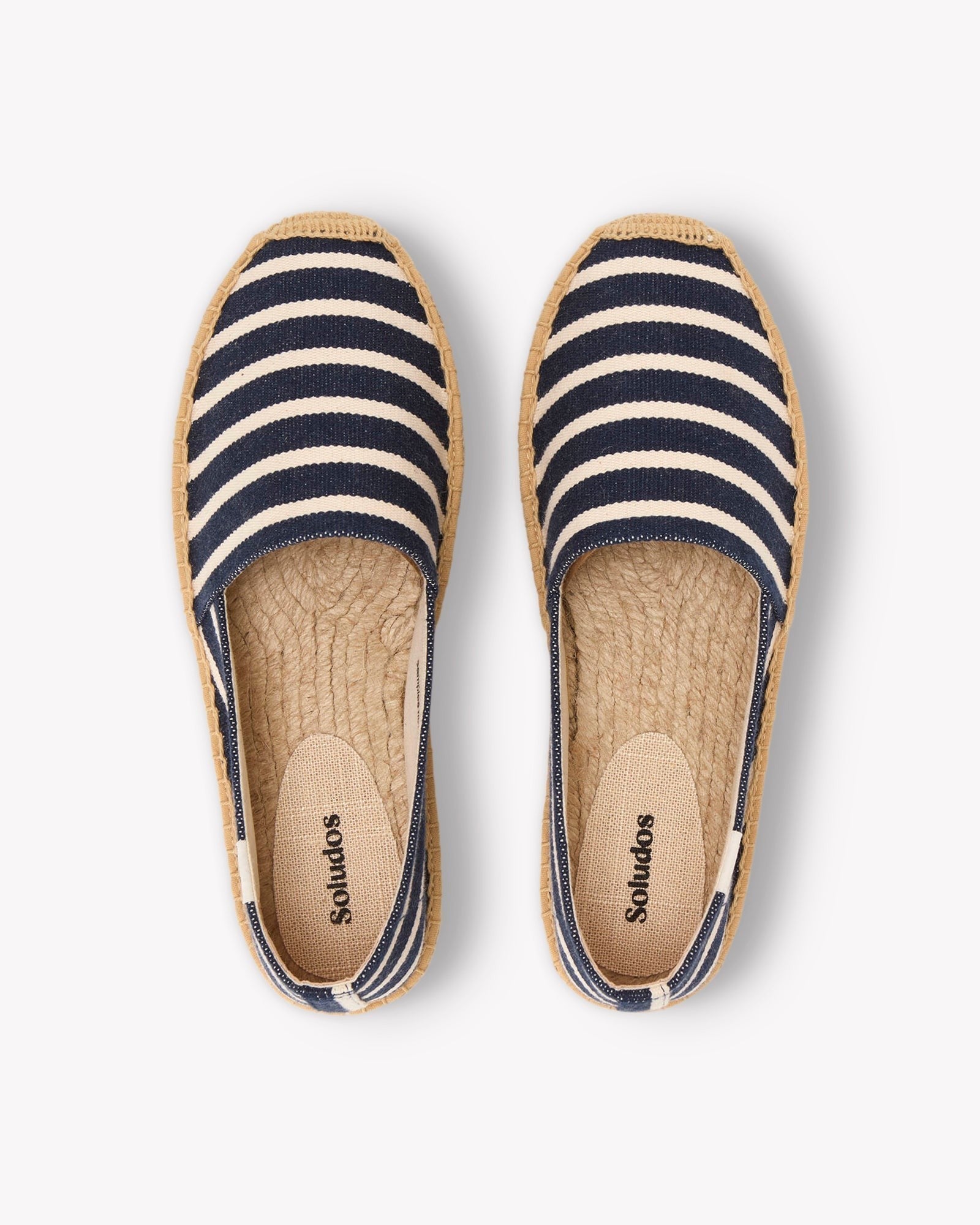 The Original Espadrille - Classic Stripes - Navy / Ivory - Women's - Women's Espadrilles - Navy / Ivory - Soludos - 