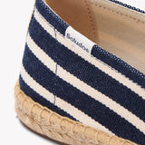The Original Espadrille - Classic Stripes - Navy / Ivory - Women's - Women's Espadrilles - Navy / Ivory - Soludos - 