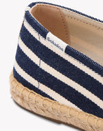 The Original Espadrille - Classic Stripes - Navy / Ivory - Women's - Women's Espadrilles - Navy / Ivory - Soludos - 