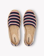 The Original Espadrille - Classic Stripes - Navy / Ivory / Red - Women's - Women's Espadrilles - Navy / Ivory / Red - Soludos - 