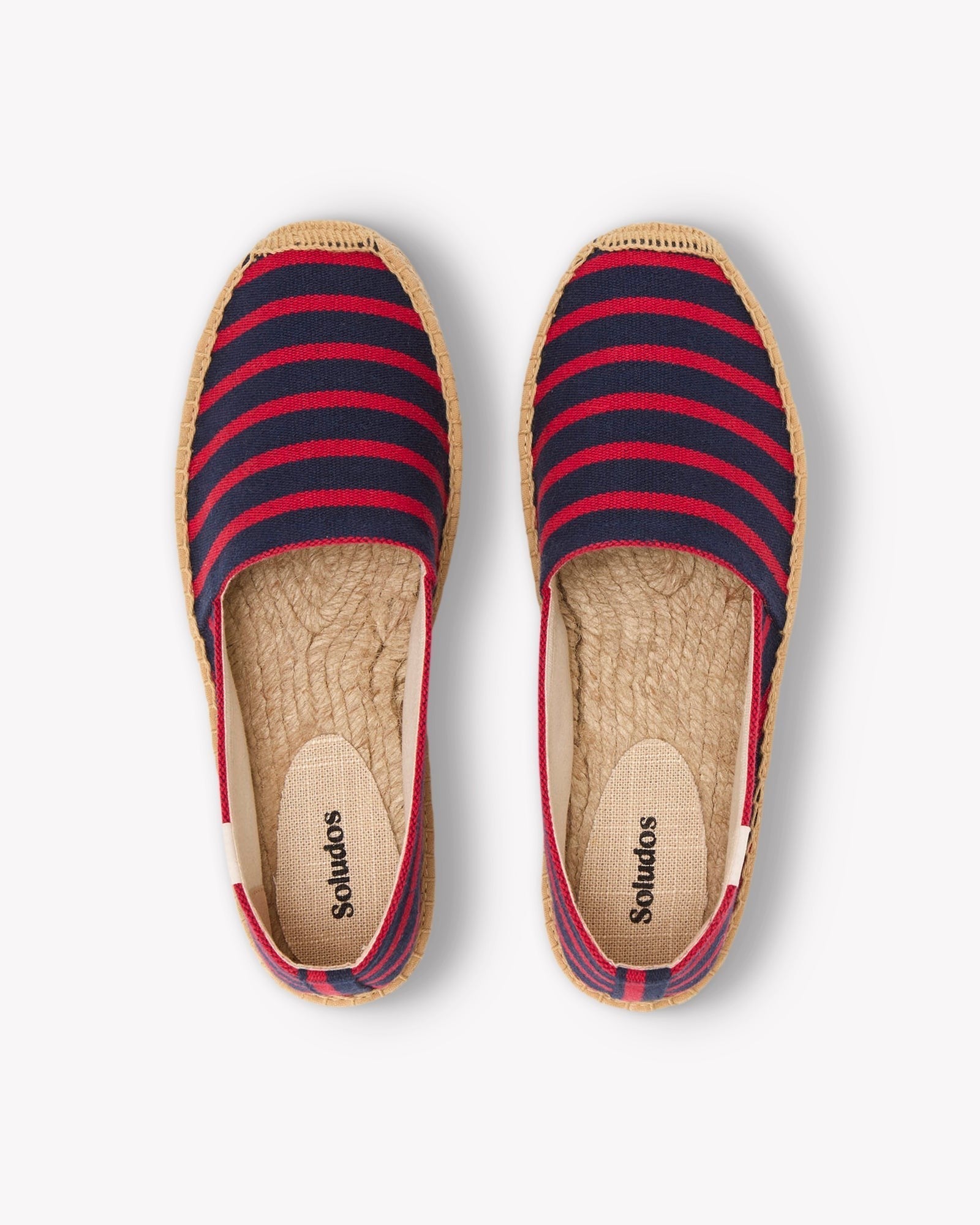 The Original Espadrille - Classic Stripes - Navy / Red - Women's - Women's Espadrilles - Navy / Red - Soludos - 
