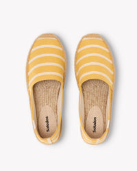The Original Espadrille - Classic Stripes - Yellow / Ivory - Women's - Women's Espadrilles - Yellow / Ivory - Soludos - 