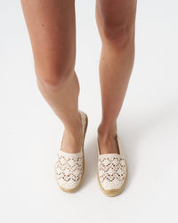 Womens_Espadrilles_The Original_Crochet_La Concha Ivory - Women's Espadrilles - La Concha Ivory - Soludos - 