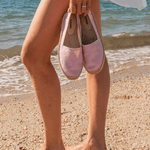 Women's Original Espadrille | Seersucker | Classic Pink - Women's Espadrilles - Seersucker Pink White Stripe - Soludos -