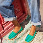 Women's Original Espadrille | Terry | Blue - Green - Women's Espadrilles - Blue - Green - Soludos - 