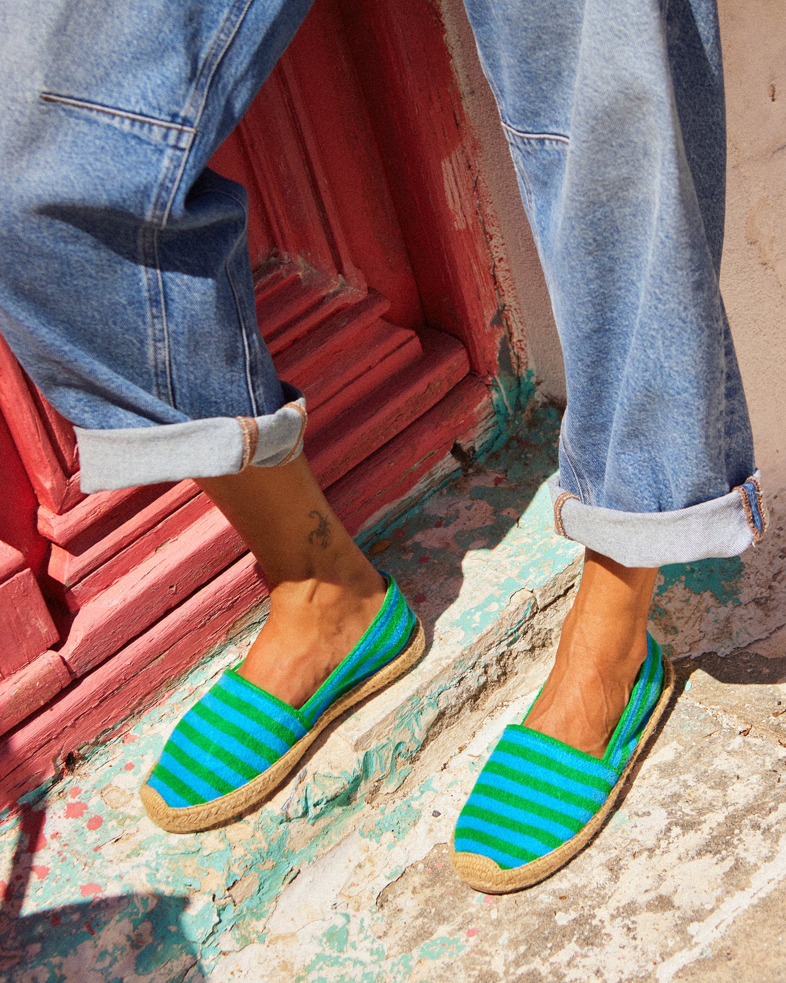 Women's Original Espadrille | Terry | Blue - Green - Women's Espadrilles - Blue - Green - Soludos - 