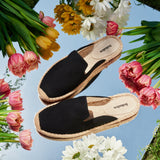 Womens_Espadrilles_The Dali Mule_Canvas Colors_Noche Black - Women's Espadrilles - Noche Black - Soludos - 