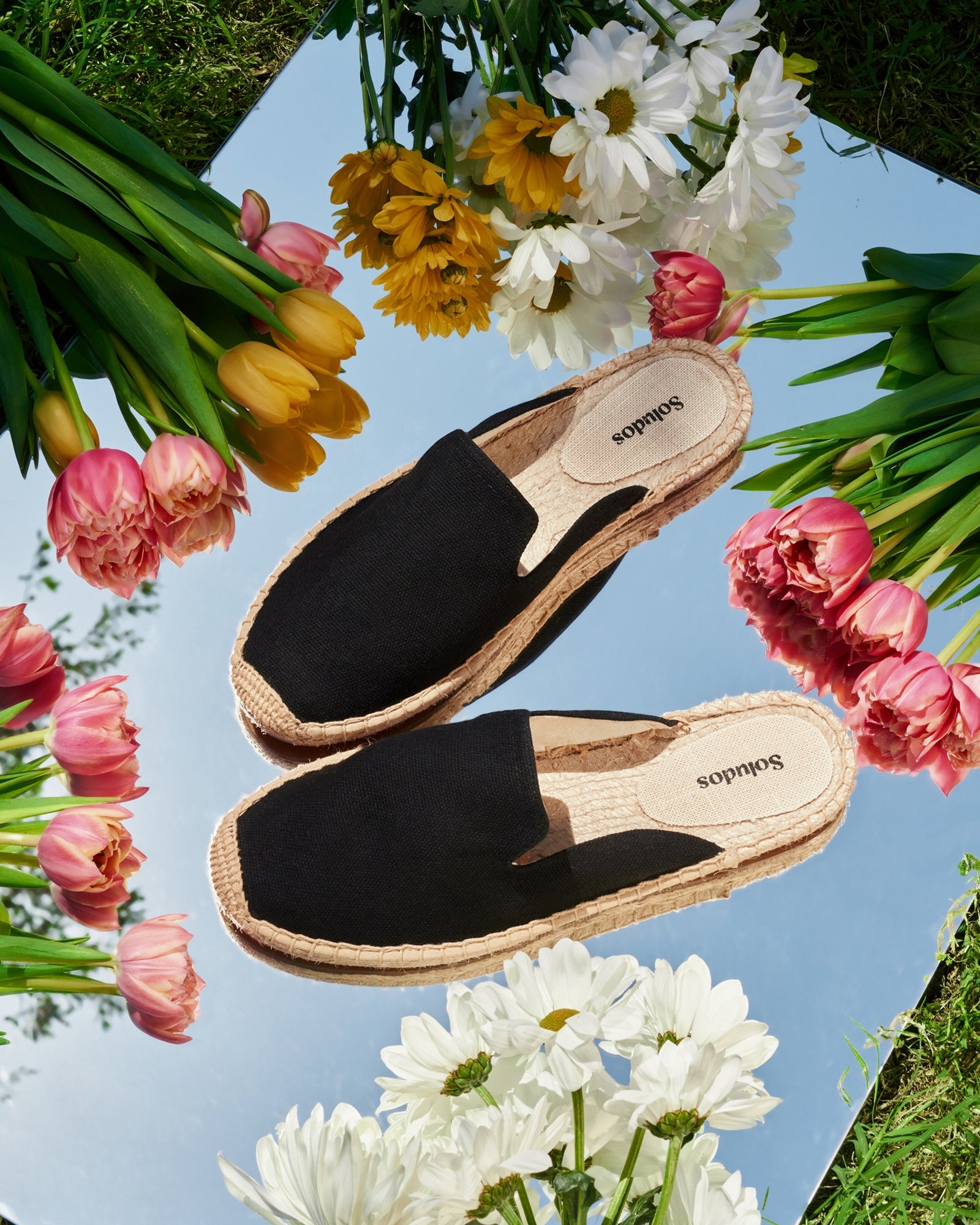 Womens_Espadrilles_The Dali Mule_Canvas Colors_Noche Black - Women's Espadrilles - Noche Black - Soludos - 