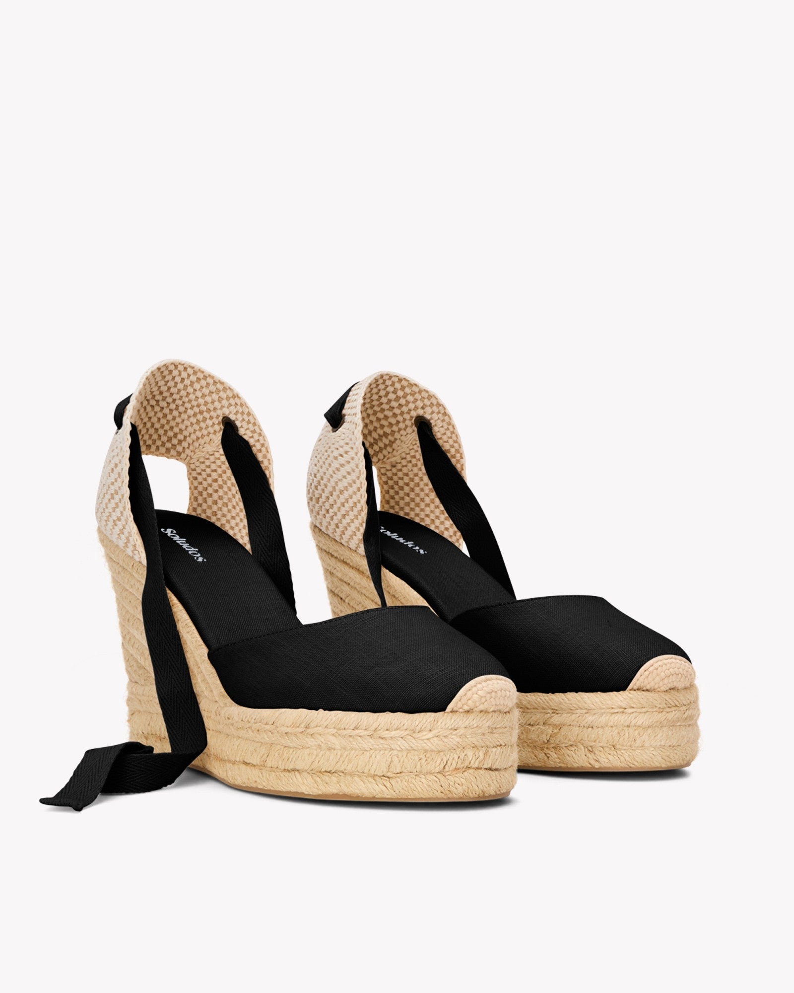 The Platform Wedge - Classic - Noche Black - Women's - Women's Wedge Espadrilles - Noche Black - Soludos - 