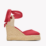 The Platform Wedge - Classic - Reef Red - Women's - Women's Wedge Espadrilles - Reef Red - Soludos - 