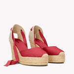 The Platform Wedge - Classic - Reef Red - Women's - Women's Wedge Espadrilles - Reef Red - Soludos - 