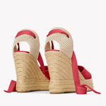 The Platform Wedge - Classic - Reef Red - Women's - Women's Wedge Espadrilles - Reef Red - Soludos - 