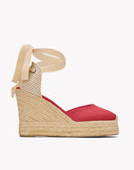 The Platform Wedge - Classic - Reef Red - Women's - Women's Wedge Espadrilles - Reef Red - Soludos - 