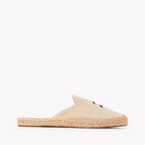 Women's Smoking Mule Espadrille | Embroidery | Aquarius - Natural Undyed