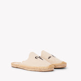 Women's Smoking Mule Espadrille | Embroidery | Aries - Natural Undyed - Womens Espadrilles - Aries - Natural Undyed - ET2C - 