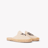 Women's Smoking Mule Espadrille | Embroidery | Capricorn - Natural Undyed