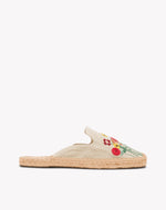 Womens_Espadrilles_The Smoking Mule_Embroidery_Natural Undyed - Summer Flowers - Women's Espadrilles - Natural Undyed - Summer Flowers - Soludos - 