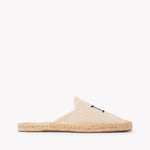 Women's Smoking Mule Espadrille | Embroidery | Gemini - Natural Undyed - Womens Espadrilles - Gemini - Natural Undyed - ET2C - 