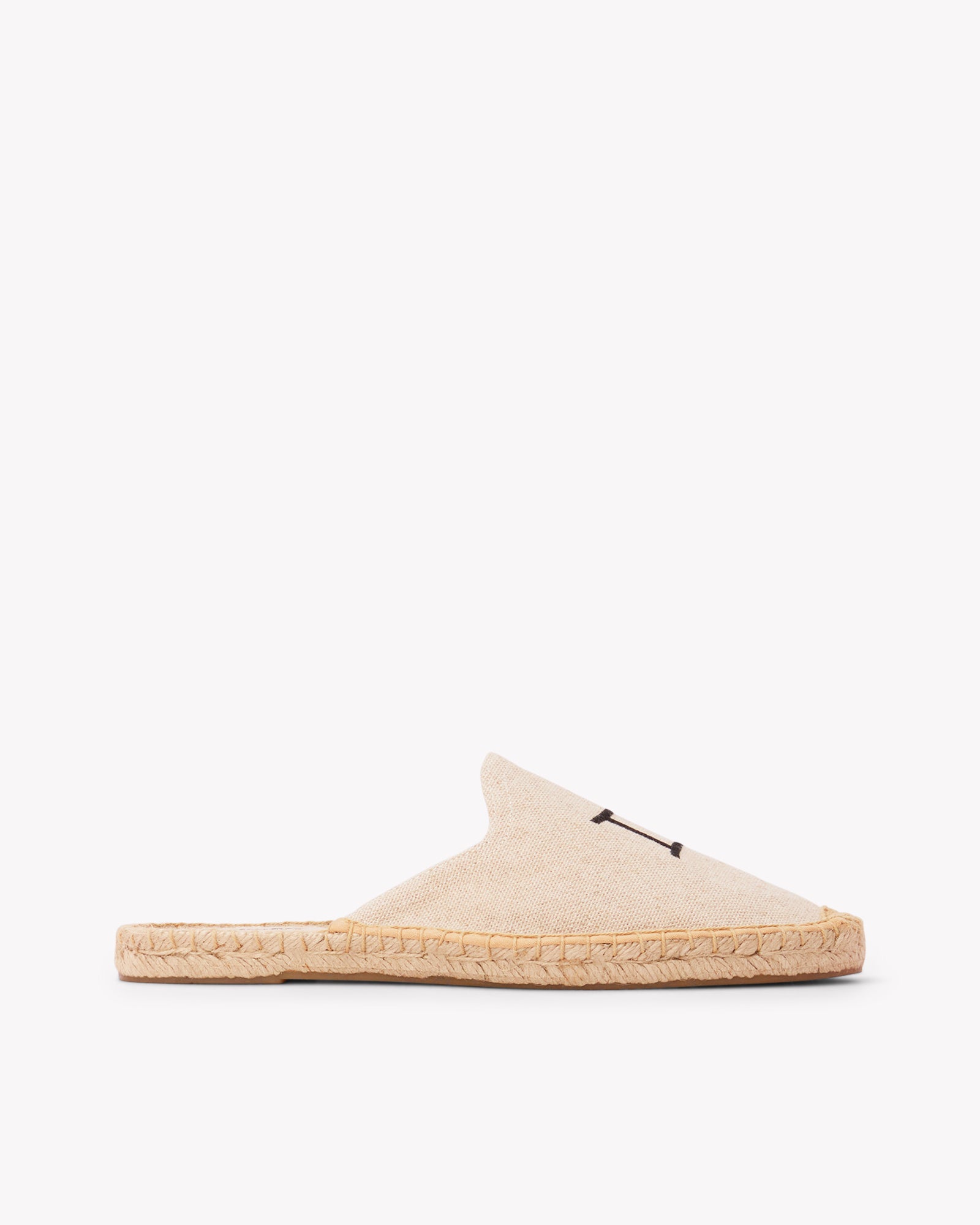 Women's Smoking Mule Espadrille | Embroidery | Gemini - Natural Undyed - Womens Espadrilles - Gemini - Natural Undyed - ET2C - 