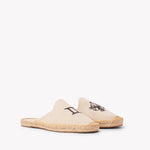 Women's Smoking Mule Espadrille | Embroidery | Gemini - Natural Undyed - Womens Espadrilles - Gemini - Natural Undyed - ET2C - 