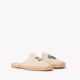 Women's Smoking Mule Espadrille | Embroidery | Gemini - Natural Undyed - Womens Espadrilles - Gemini - Natural Undyed - ET2C - 