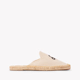 Women's Smoking Mule Espadrille | Embroidery | Leo - Natural Undyed