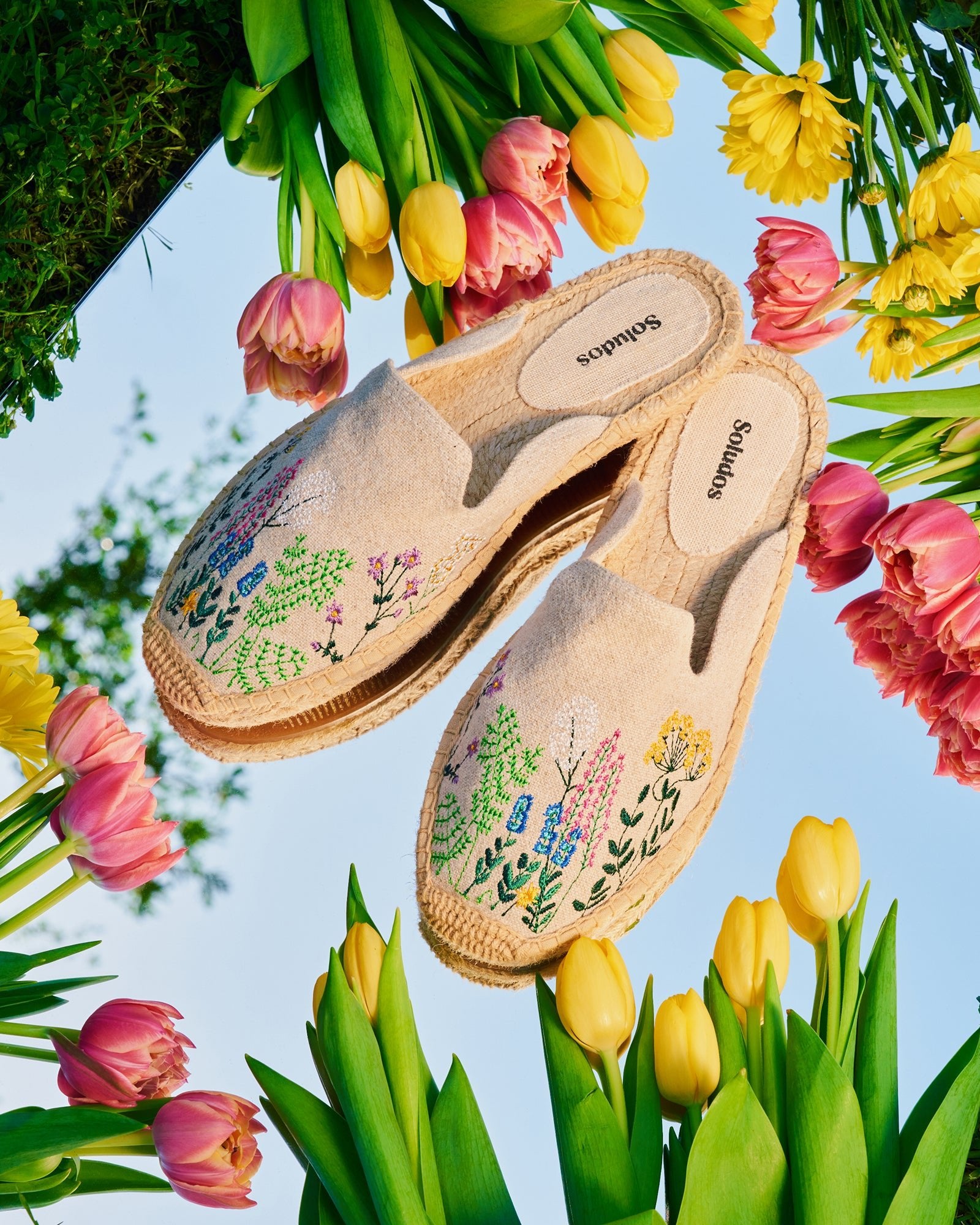 Womens_Espadrilles_The Smoking Mule_Embroidery_Natural Undyed - Lavender Fields - Women's Espadrilles - Natural Undyed - Lavender Fields - Soludos - 