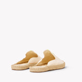 Women's Smoking Mule Espadrille | Embroidery | Molyan Neon Yellow - Natural Undyed