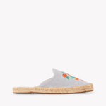 Women's Smoking Mule Espadrille | Embroidery | Oranges - Dolphin Blue - Womens Espadrilles - Oranges - Dolphin Blue - ET2C - 