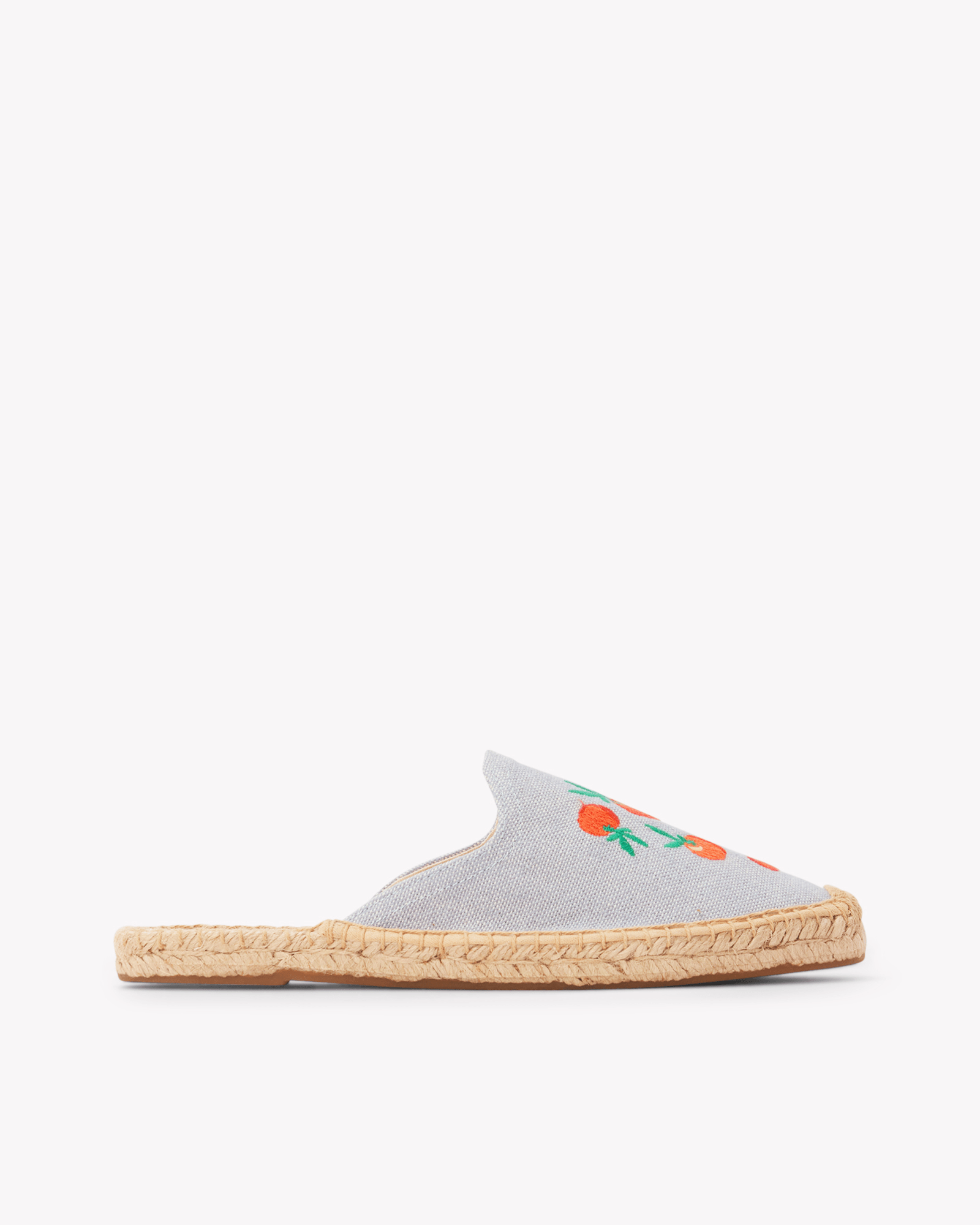 Women's Smoking Mule Espadrille | Embroidery | Oranges - Dolphin Blue - Womens Espadrilles - Oranges - Dolphin Blue - ET2C - 